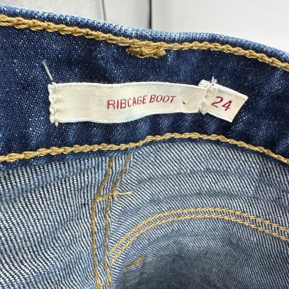 Levi's Premium Denim Ribcage Boot‎ Jeans Sz 24 Boot Cut